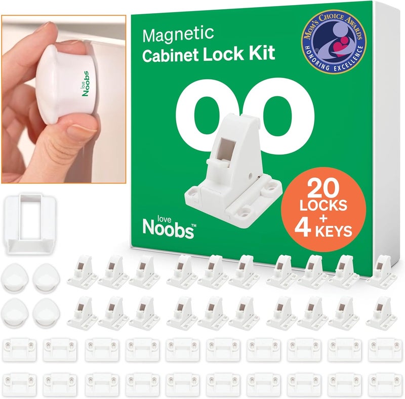 Love Noobs Magnetic Cabinet Locks Baby Proofing Kit - Image 1